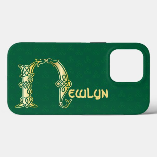 16th Century Celtic Knot Decorative Capital N iPhone 13 Pro Case