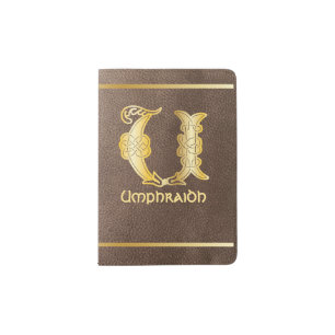 16th Century Celtic Knot Decorative Capital U Passport Holder