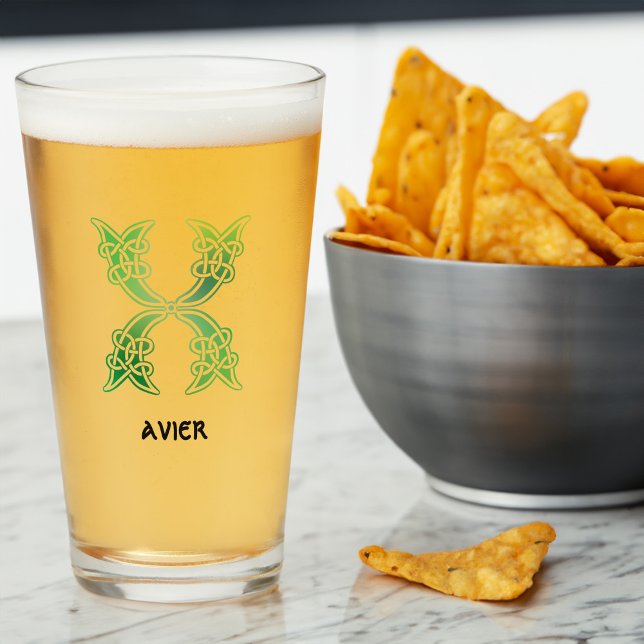 16th Century Celtic Knot Decorative Capital X Glass (Creator Uploaded)