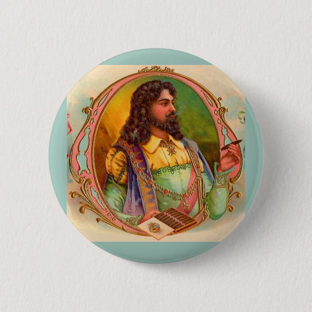 16th century cigar smoker button (Front)