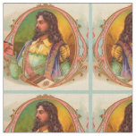 16th century cigar smoker cigar box label print fabric