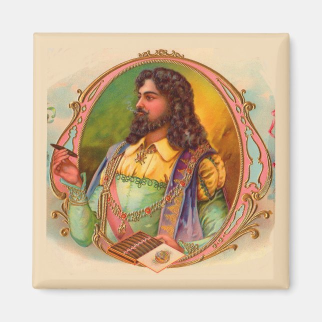 16th century cigar smoker magnet (Front)