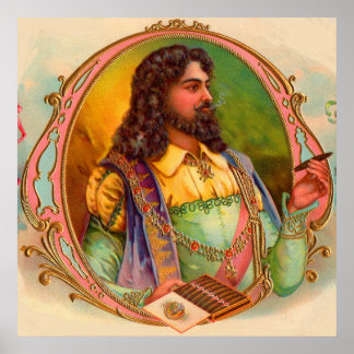 16th century cigar smoker poster