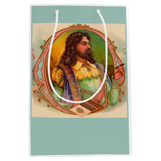 16th century cigar smoker print medium gift bag (Front)