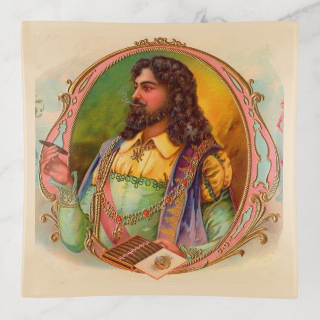 16th century cigar smoker trinket tray (Front)