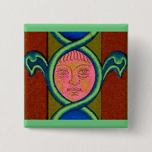 16th century found face button