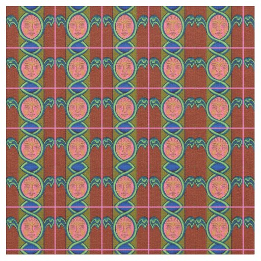 16th century found face print fabric