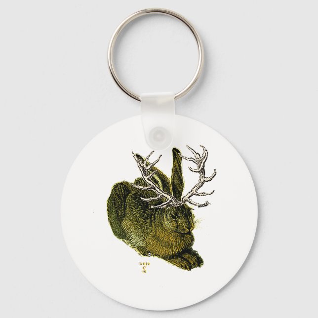 16th century Jackalope Keychain (Front)