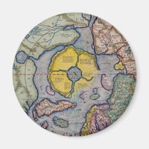 16th Century Mercator North Pole Map Magnet