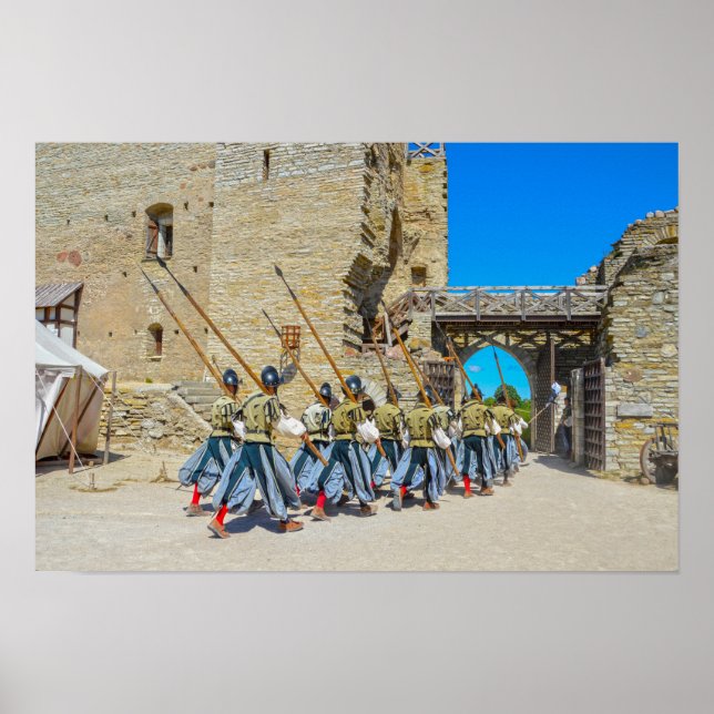 16th Century Military Drills Reenactment, Estonia Poster (Front)