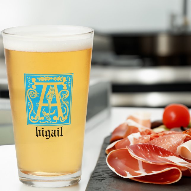 16th Century Mythic Creatures Decorative Capital A Glass (Creator Uploaded)