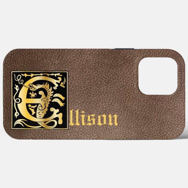 16th Century Mythic Creatures Decorative Capital E Case-Mate iPhone Case (Back (Horizontal))