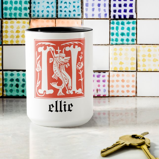 16th Century Mythic Creatures Decorative Capital N Mug (Creator Uploaded)