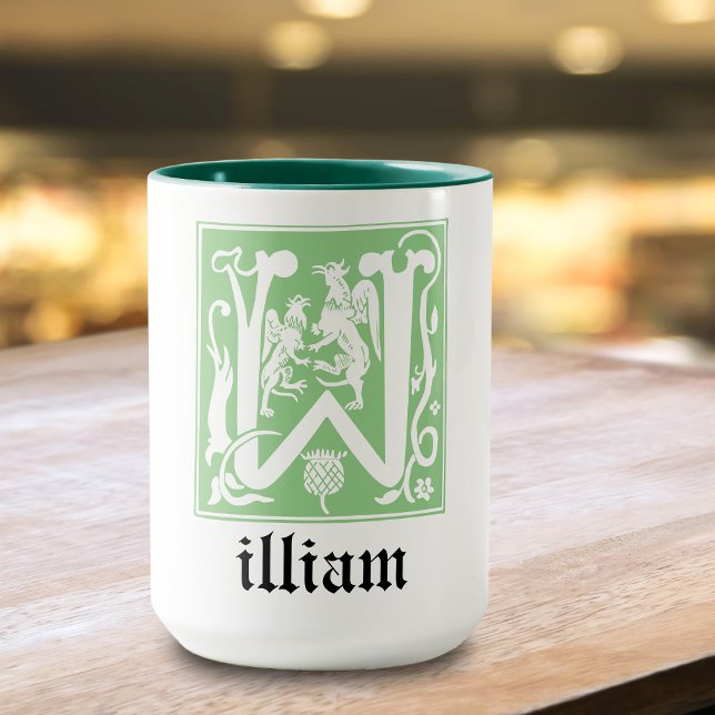 16th Century Mythic Creatures Decorative Capital W Mug (Creator Uploaded)