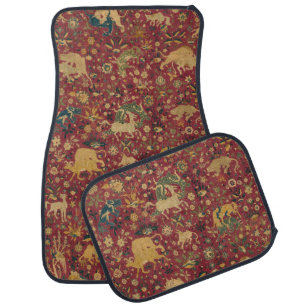 16th Century Persian Carpet Design-Animals Dragon  Car Floor Mat