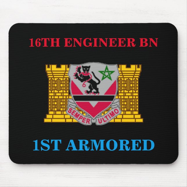 16TH ENGINEER BATTALION 1ST ARMORED MOUSEPAD (Front)