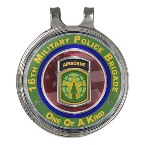 16th Military Police Brigade Airborne   Golf Hat Clip
