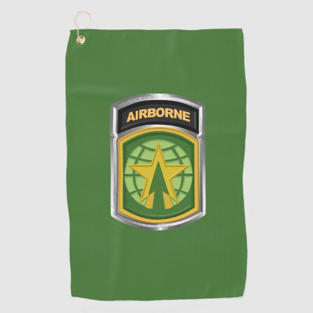16th Military Police Brigade (AIRBORNE) Golf Towel (Front)