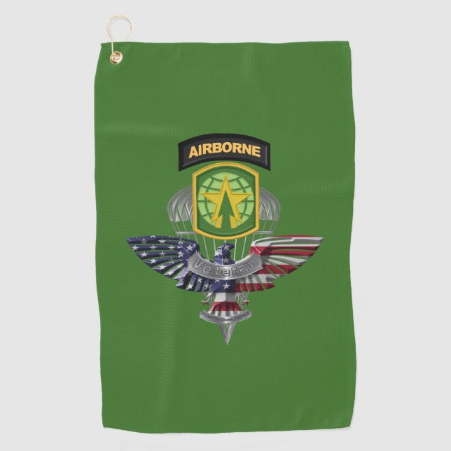 16th Military Police Brigade (AIRBORNE) Golf Towel (Front)