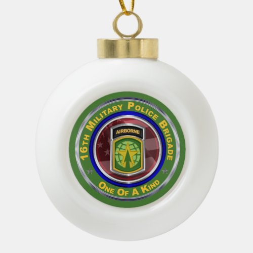 16th Military Police Brigade Keepsake Ceramic Ball Christmas Ornament