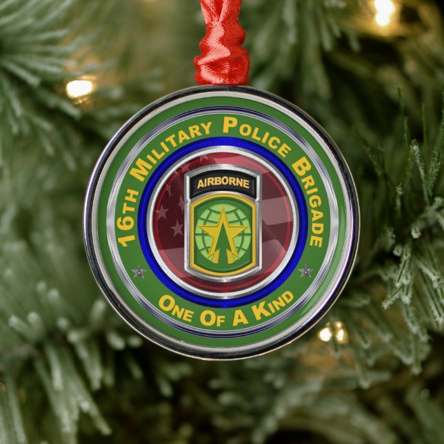 16th Military Police Brigade Keepsake Metal Ornament (Tree)
