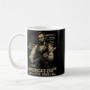 16th President Playing Guitar 4th Of July 250th Coffee Mug