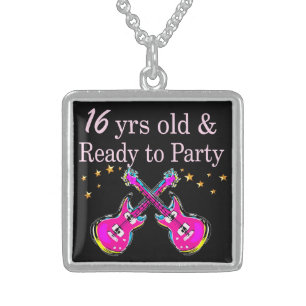 16TH ROCK STAR STERLING SILVER NECKLACE