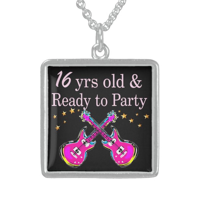 16TH ROCK STAR STERLING SILVER NECKLACE (Front)