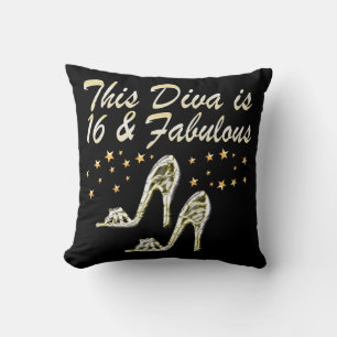 16TH SILVER SHOE QUEEN THROW PILLOW