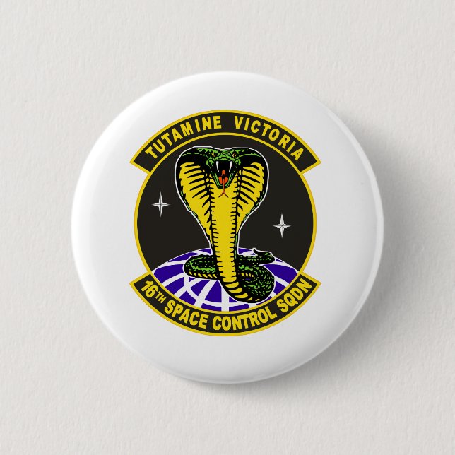 16th Space Control Squadron Pinback Button (Front)