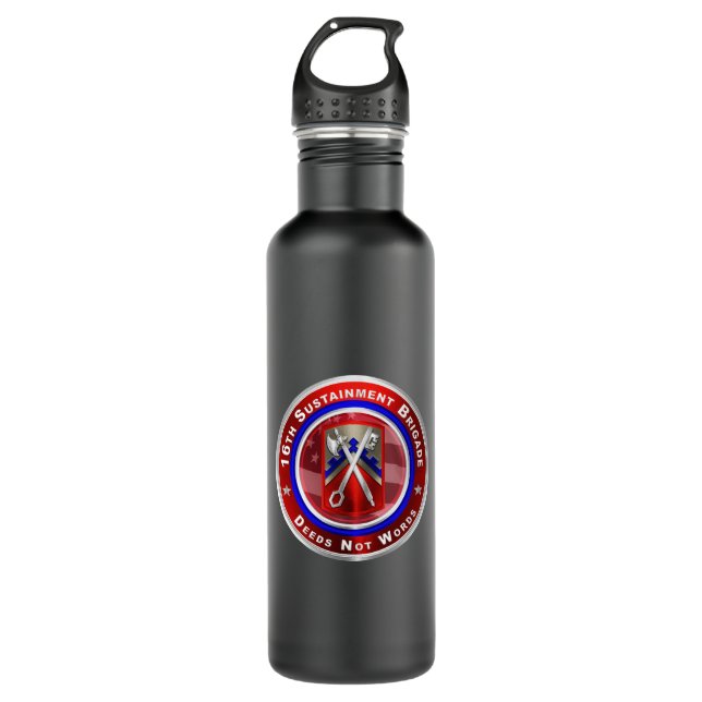 16th Sustainment Brigade Stainless Steel Water Bottle (Front)