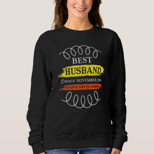 16th Wedding Anniversary Best Husband Since Novemb Sweatshirt