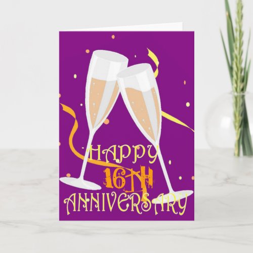 16th wedding anniversary champagne celebration