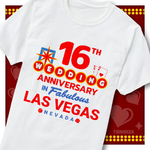 16th Wedding Anniversary Fabulous Las Vegas Couple T-Shirt