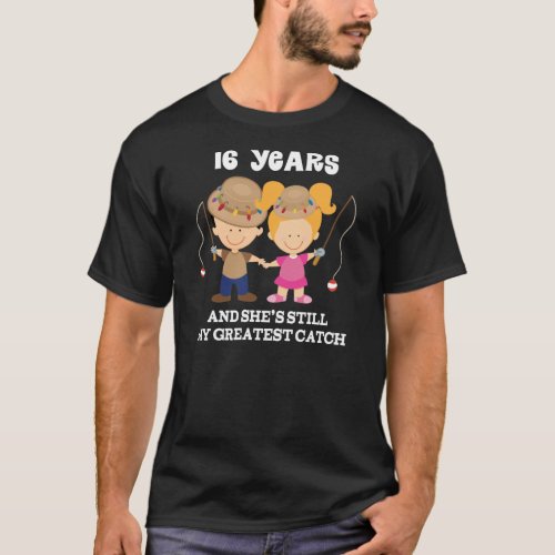 16th Wedding Anniversary Funny Gift For Him T_Shirt