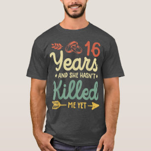 16th wedding anniversary  tee matching couples 16 