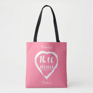 16th Wedding anniversary traditional peridot Tote Bag