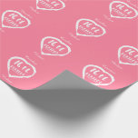 16th Wedding anniversary traditional peridot Wrapping Paper<br><div class="desc">If you would like any help customizing this design please contact me,  there is an ask this designer button,  just below this text. Aromantic heart brush stroke design for people celebrating 16th wedding anniversary. Peridot gemstone is the traditional gift for this occasion.</div>