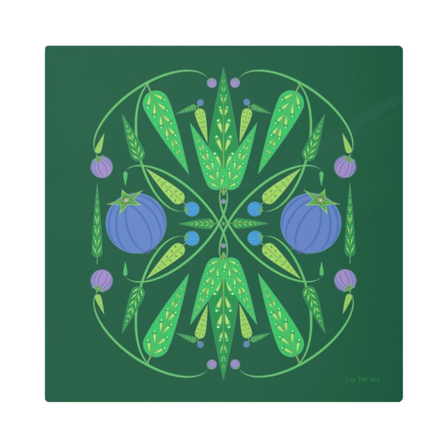 16x16 Guardian of the Blueberries Metal Print (Front)