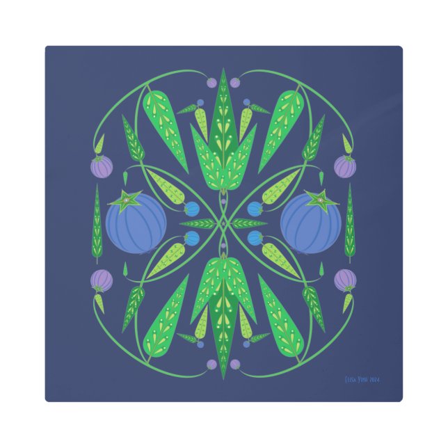 16x16 Guardian of the Blueberries Metal Print (Front)