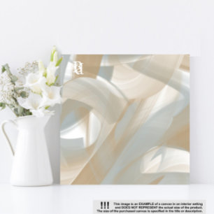 16x16" Sandy Tornado Trend Abstract Art Beige Canvas Print