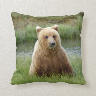 grizzly bear pillow