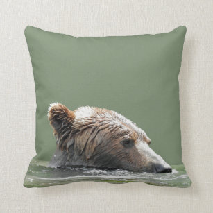 grizzly bear pillow