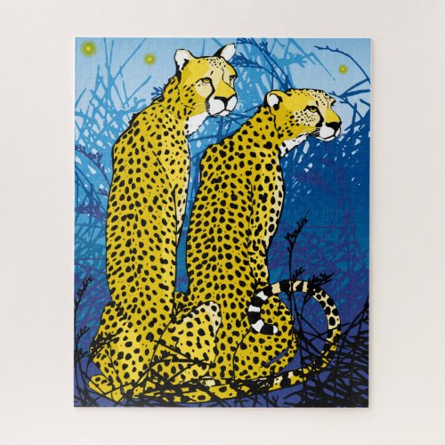 16x20 Cheetah Pair Puzzle for Colorblind People