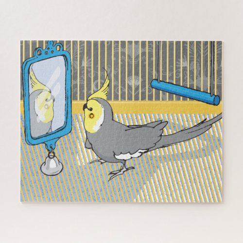 16x20 Cockatiel Puzzle for Colorblind People