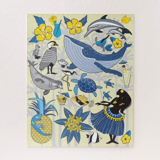 16x20 I Love Hawaii Puzzle for Colorblind People (Vertical)