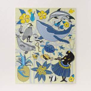 16x20 I Love Hawaii Puzzle for Colorblind People