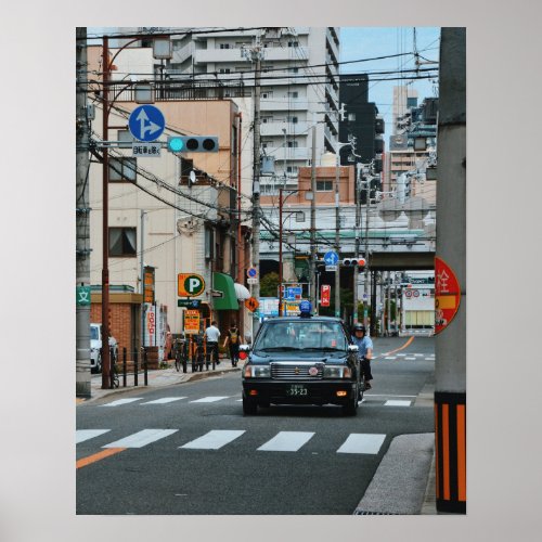 16x20 Osaka Japan Taxi Urban Photo Print