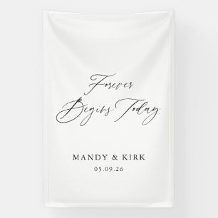16x20 Wedding Sign – Forever Begins Today   Person