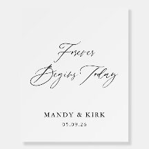 16x20 Wedding Sign – Forever Begins Today | Person